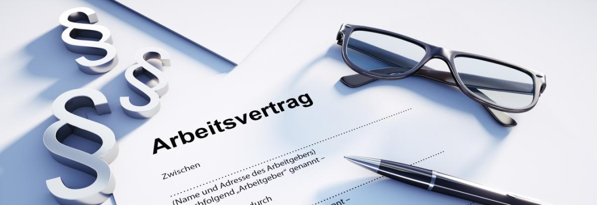 Bild eines Arbeitsvertrages